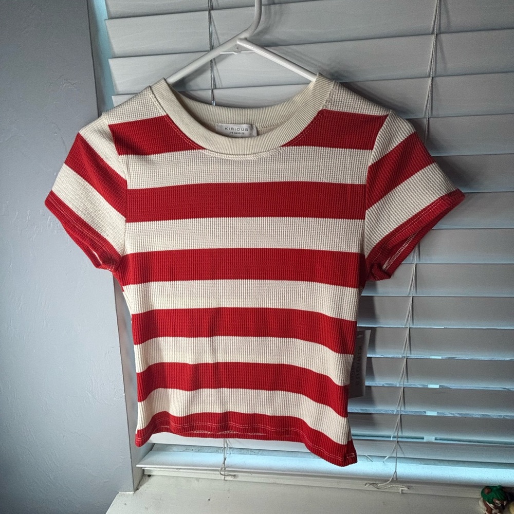 Red and White Striped T-Shirt
